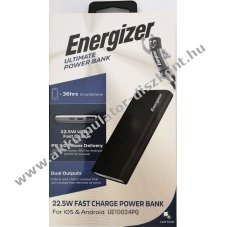 Energizer Ultimate Powerbank 22,5W 10000mAh gyorstlt