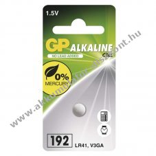 GP Alkli gombelem LR41 (192) 1db/csomag