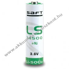 SAFT lithium elem tpus LS14500 - AA, R6 3,6V 2,6Ah (Li-SOCl2)