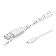 Goobay USB kbel 2.0 micro USB csatlakozval 30cm fehr - Kirusts! - A kszlet erejig!