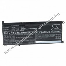 Helyettest Akkumultor Dell Inspiron 7778 3400mAh
