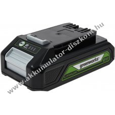 Eredeti Greenworks Akkumultor GB24B2 24V Li-Ion, minden 24V Greenworks Tools sorozat gphez