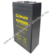 lom Akkumultor Long (Kung Long) tpus MSK200 2V 62Ah csatlakoz: M8