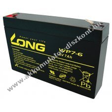 lom Akkumultor Long (Kung Long) tpus WP7-6 6V 7Ah csatlakoz: F1