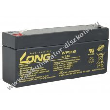 lom Akkumultor Long (Kung Long) tpus WP3-6 6V 3Ah csatlakoz: F1