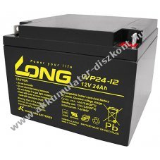 lom Akkumultor Long (Kung Long) tpus WP24-12 Vds minstssel 12V 24Ah csatlakoz: M5