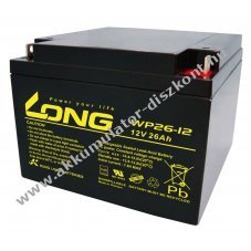 lom Akkumultor Long (Kung Long) tpus WP26-12 Vds minstssel 12V 26Ah csatlakoz: M5