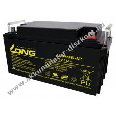 lom Akkumultor Long (Kung Long) tpus WP65-12 Vds minstssel 12V 65Ah csatlakoz: M6