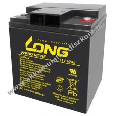 lom Akkumultor Long (Kung Long) tpus WP30-12TNE ciklusll, ciklikus 12V 30Ah csatlakoz: M6