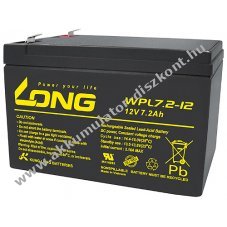 lom Akkumultor Long (Kung Long) tpus WPL7.2-12 10-12 v lettartam 12V 7Ah csatlakoz: F2