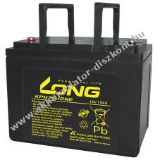 lom Akkumultor Long (Kung Long) tpus KPH75-12NE ciklusll, ciklikus 12V 75Ah csatlakoz: M6