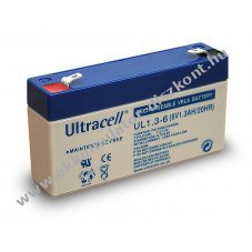 Ultracell lom Akkumultor 6V 1,3Ah UL1.3-6 csatlakoz:F1