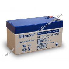 Ultracell lom Akkumultor 12V 1,3Ah UL1.3-12 csatlakoz: F1