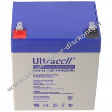 Ultracell lom Akkumultor UL4-12, 12V 4Ah Csatlakoz: F1
