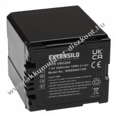 Helyettest EXTENSILO Akkumultor Panasonic tpus VW-VBG260 2500mAh