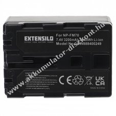 Helyettest EXTENSILO Akkumultor Sony DCR-TRV6 tpus NP-FM70 3200mAh