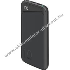 Goobay powerbank, gyorstlts, 10000mAh,  fekete  (USB-C, PD, QC 3.0)