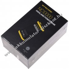 Nitecore Powerbank NC10000 10000mAh + LED zseblmpa funkci 50 Lumen