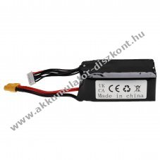 Helyettest modell / RC Akku 22.2V, Li-Polymer, 2000mAh, XT60-csatlakoz, 91mm x 36mm x 54mm