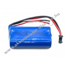 Helyettest modell / RC Akku 7.4V, Li-Ion, 1500mAh, SM-2P-csatlakoz