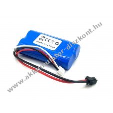 Helyettest modell / RC Akku 7.4V, Li-Ion, 1500mAh, SM-2P-csatlakoz 72x37x19mm