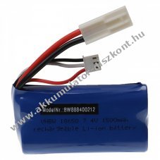 Helyettest modell / RC Akku 7.4V, Li-Ion, 1500mAh, EL-2P csatlakoz