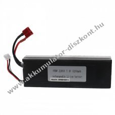 Helyettest modell / RC Akku 7.4V, Li-Ion, 5200mAh, T csatlakoz