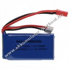 Helyettest modell / RC Akku 7.4V, Li-Polymer, 800mAh, JST csatlakoz