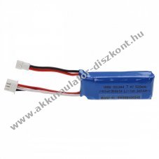 Helyettest modell / RC Akku 7.4V, Li-Polymer, 520mAh, XH2.54 csatlakoz