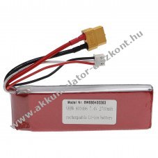 Helyettest modell / RC Akku 7.4V, Li-Polymer, 2700mAh, XT60-csatlakoz