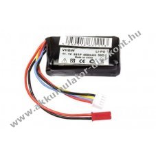 RC Akku Li-Polimer 11.1V 450mAh, csatlakoz: mini JST, JST-XH 2.54 AWG24