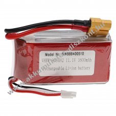 Helyettest modell / RC Akku 11.1V, Li-Polymer, 1600mAh, XT60 csatlakoz