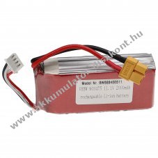 Helyettest modell / RC Akku 11.1V, Li-Polymer, 2000mAh, XT60 csatlakoz