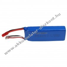 Helyettest modell / RC Akku 11.1V, Li-Polymer, 2200mAh, bann csatlakoz