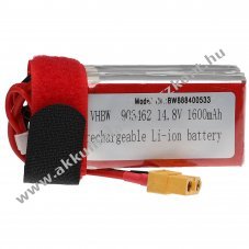 Helyettest modell / RC Akku 14.8V, Li-Polymer, 1600mAh, XT60 csatlakoz