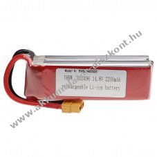 Helyettest modell / RC Akku 14.8V, Li-Polymer, 2200mAh, XT60 csatlakoz, 110mm x 34mm x 32mm