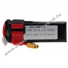 Helyettesítő modell / RC Akku 14.8V, Li-Polymer, 2200mAh, XT60 csatlakozó, 105mm x 34mm x 25mm