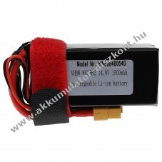 Helyettest modell / RC Akku 14.8V, Li-Polymer, 1500mAh, XT60 csatlakoz