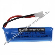 Helyettest modell / RC Akku 3.7V, Li-Ion, 700mAh, XH2.54 csatlakoz