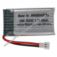 Helyettest modell / RC Akku 3.7V, Li-Po, 800mAh, XH2.54 csatlakoz 25C