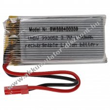 Helyettest modell / RC Akku 3.7V, Li-Polymer, 1200mAh, JST-csatlakoz, 56mm x 29mm x 10mm