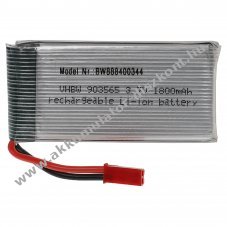 Helyettest modell / RC Akku 3.7V, Li-Polymer, 1800mAh, JST-csatlakoz