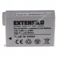 Helyettest EXTENSILO Akkumultor Canon tpus LP-E8 1140mAh