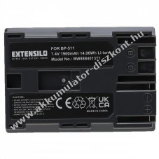 Helyettest EXTENSILO Akkumultor Canon tpus BP-511 1900mAh