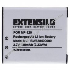 Helyettest EXTENSILO Akkumultor Casio tpus NP-120 630mAh