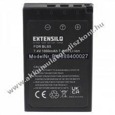 Helyettest EXTENSILO Akkumultor Olympus tpus PS-BLS5 1000mAh