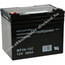 lom Akkumultor 12V 36Ah (Multipower) tpus MP36-12C ciklusll, ciklikus