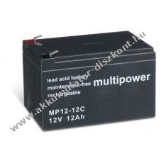 lom Akkumultor 12V 12Ah (Multipower) tpus MP12-12C ciklusll, ciklikus