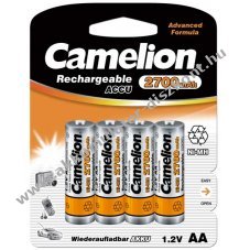 Camelion Mignonakku tpus AA (ceruzaakku tpus) 2700mAh NiMH 4db/csom.