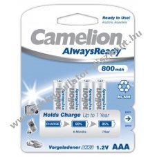 Camelion HR03 Micro AAA AlwaysReady, Ni-MH Akkumultor 4db/csom. 800mAh
